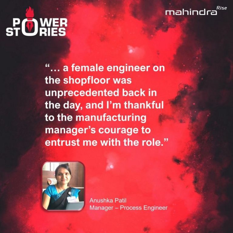 Women Empowerment By Anushka Patil Industrial Engineer at Mahindra’s